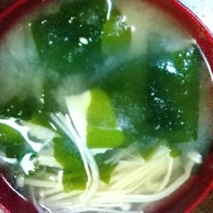 小松菜とえのきの液体みそ味噌汁
